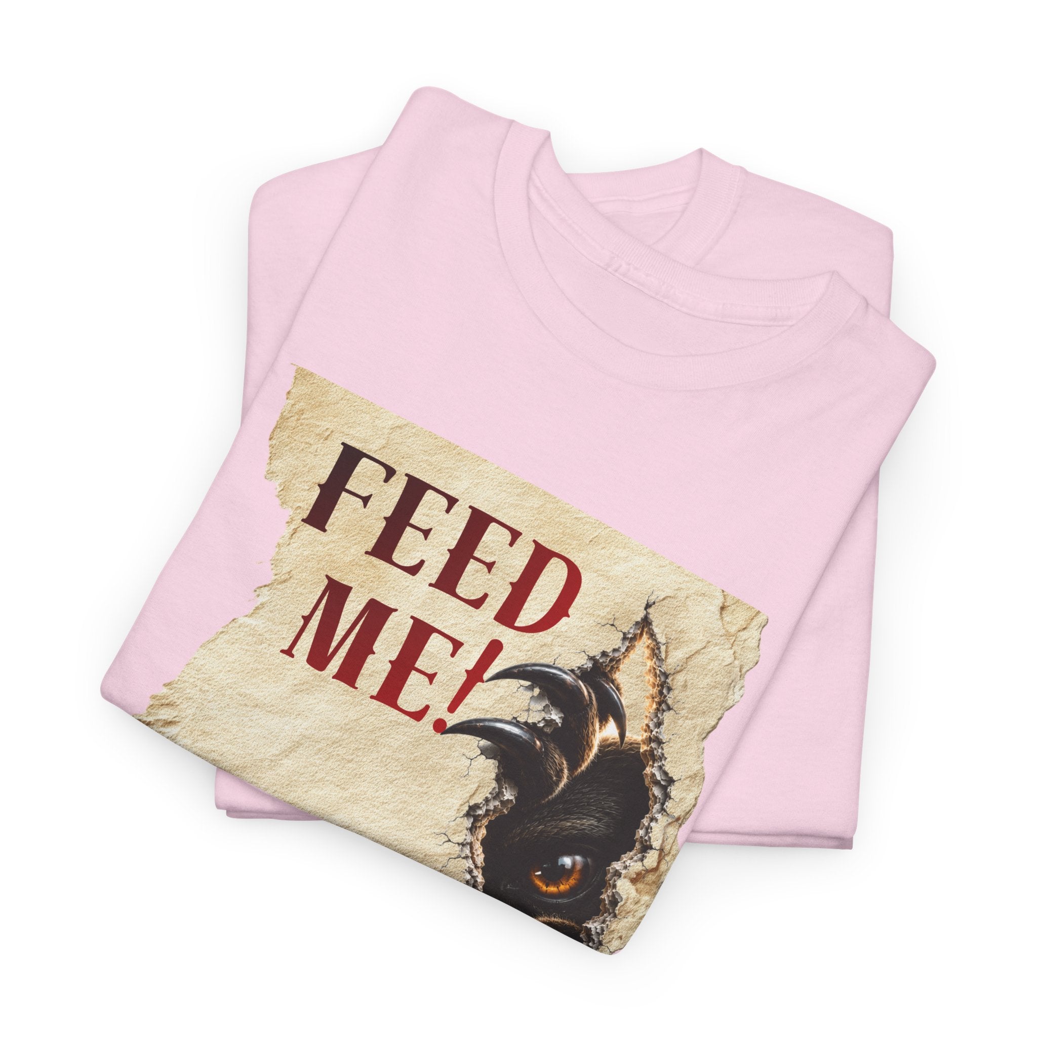 Funny Hangry feed me shirt. Hungry beast breaking out for sweets