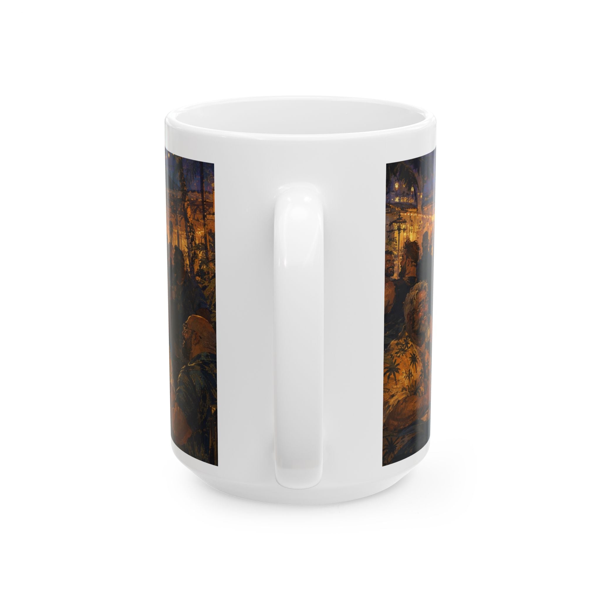 Ceramic Mug — Evening Street Festival Art Coffee Cup (11oz, 15oz)Bear Festival in the tropics