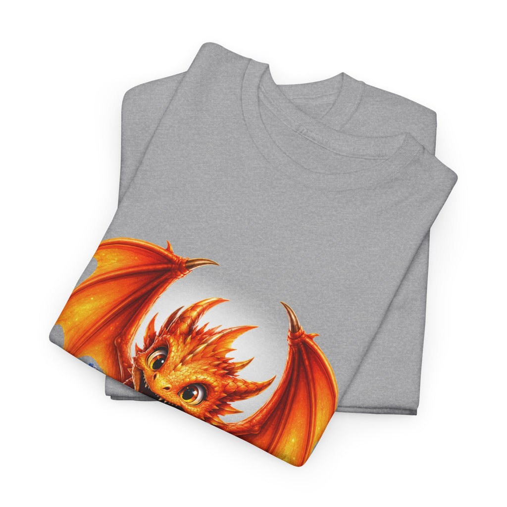 Dragon Hatchling T-Shirt — Cute Orange Baby Dragon Splash Design