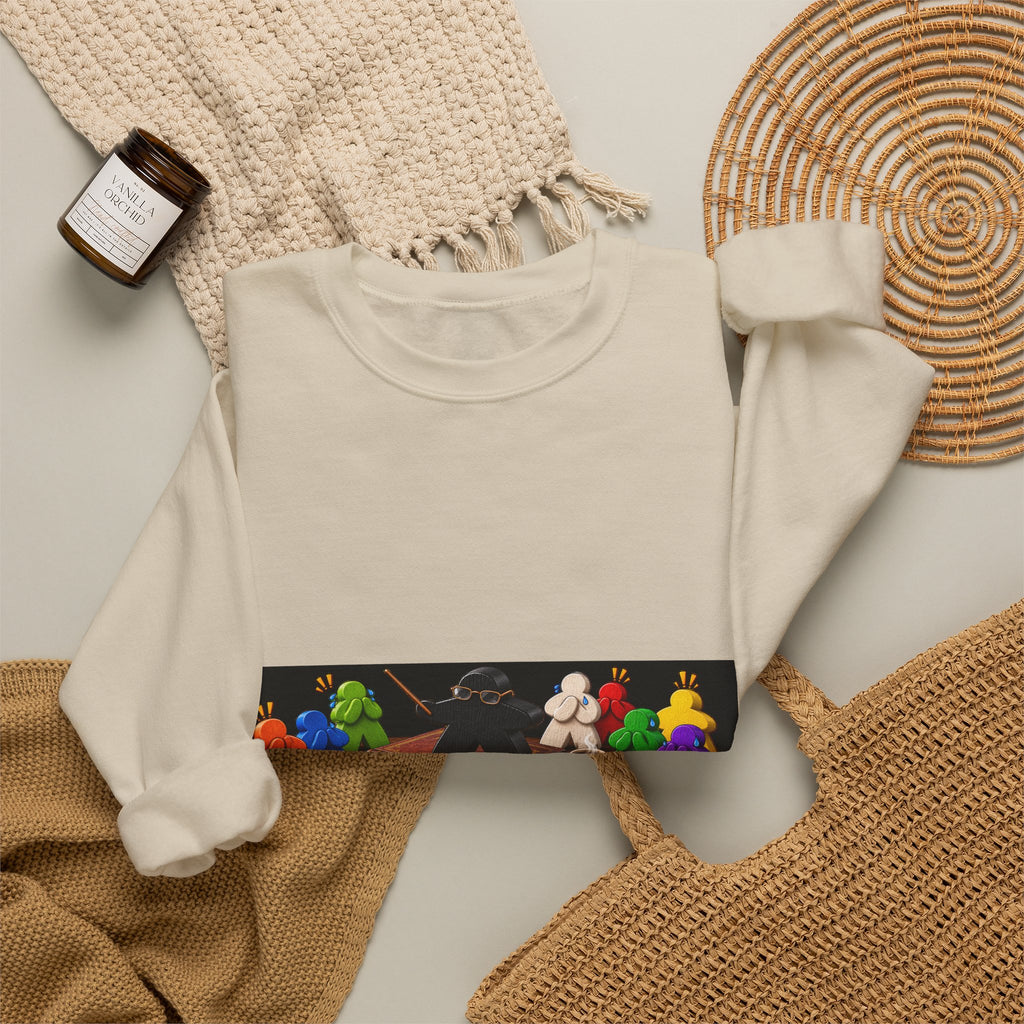 Crewneck Sweatshirt — "I Read the Rules, Fear Me" Among Us Gaming Graphic