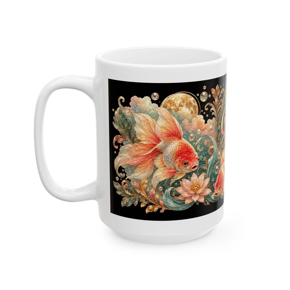 Proud Goldfish Parent Ceramic Mug — 11oz & 15oz Decorative Fish Lover Coffee Cup