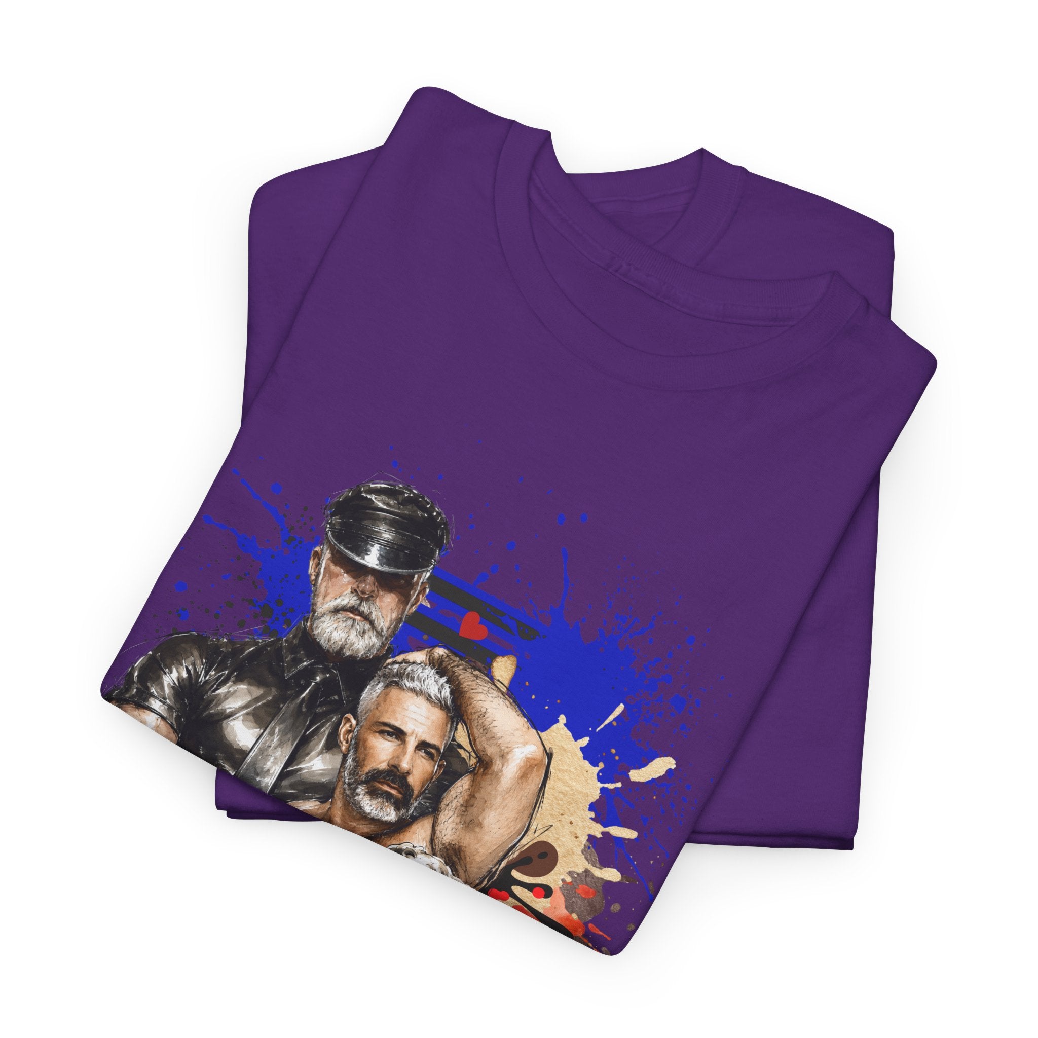 Leather Daddy Pride T-Shirt — Rainbow Gay Brotherhood Illustration Tee