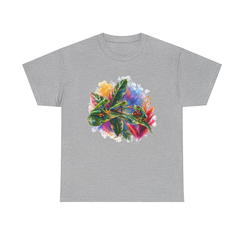Tropical Tree Frog T-Shirt — Colorful Watercolor Frogs, Frog tee