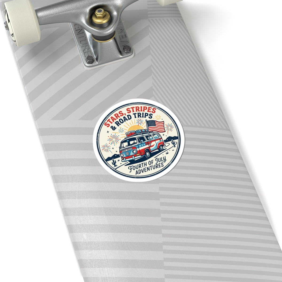 Stars, Stripes & Road Trips Kiss-Cut Stickers | vintage USA, red white blue