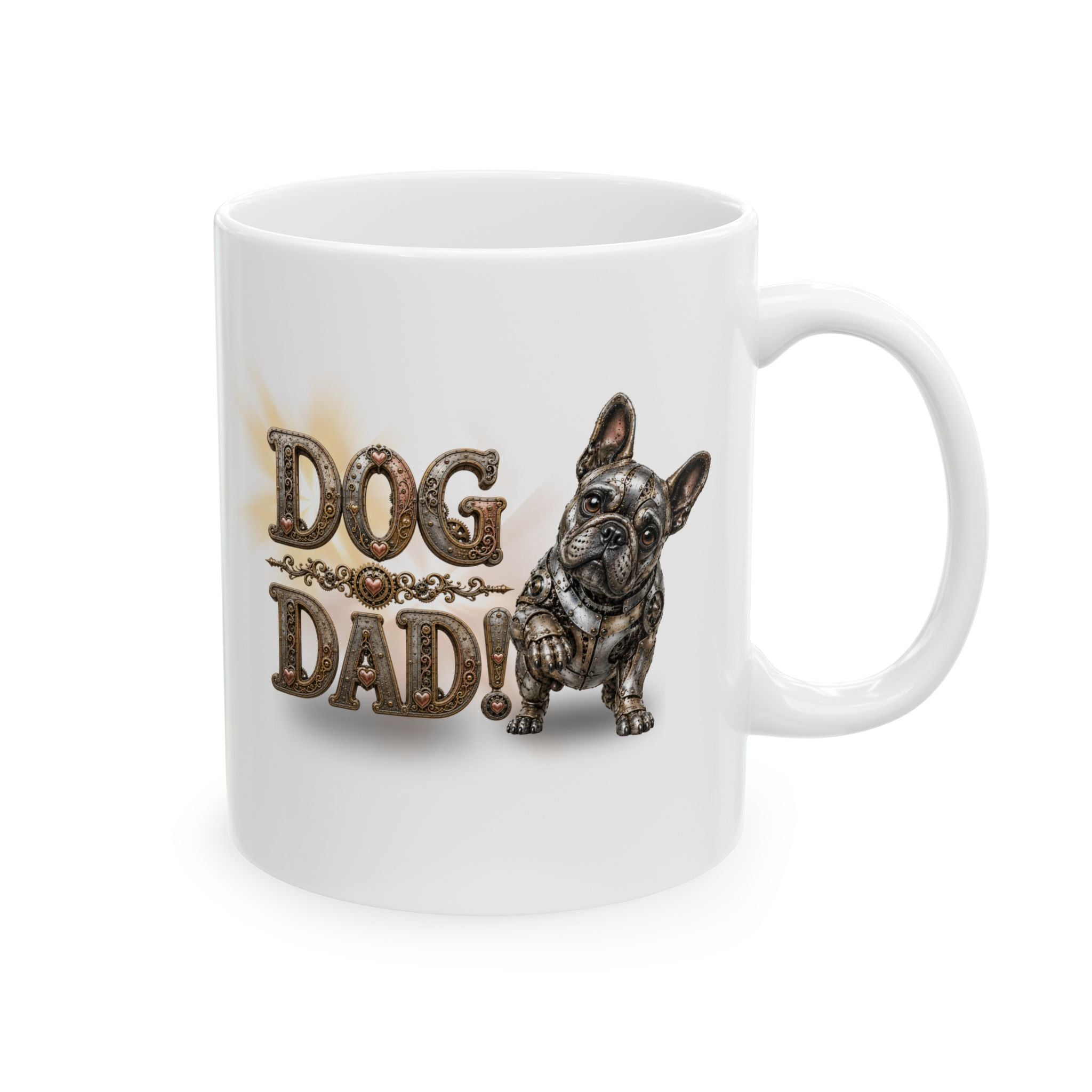 Bulldog Dad Ceramic Mug — Cute French Bulldog Father’s Day Coffee Cup (11oz/15oz)