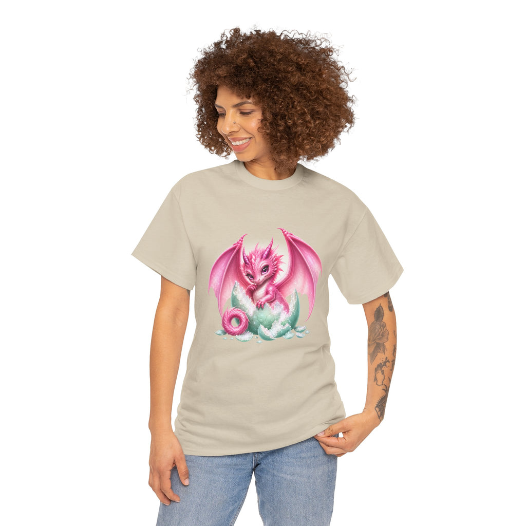 Pink Baby Dragon T-Shirt — Cute Fantasy Dragon Graphic Tee