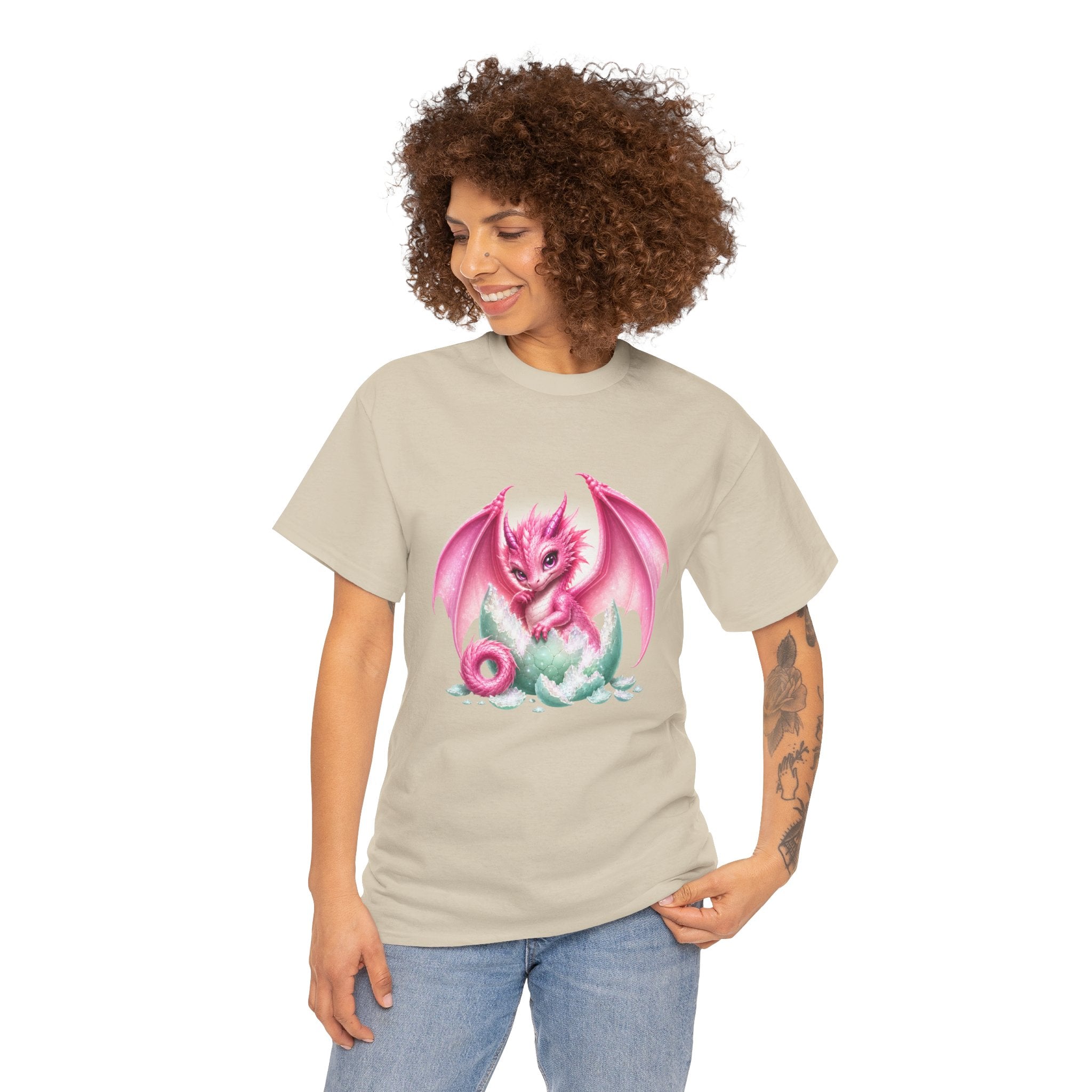 Pink Baby Dragon T-Shirt — Cute Fantasy Dragon Graphic Tee