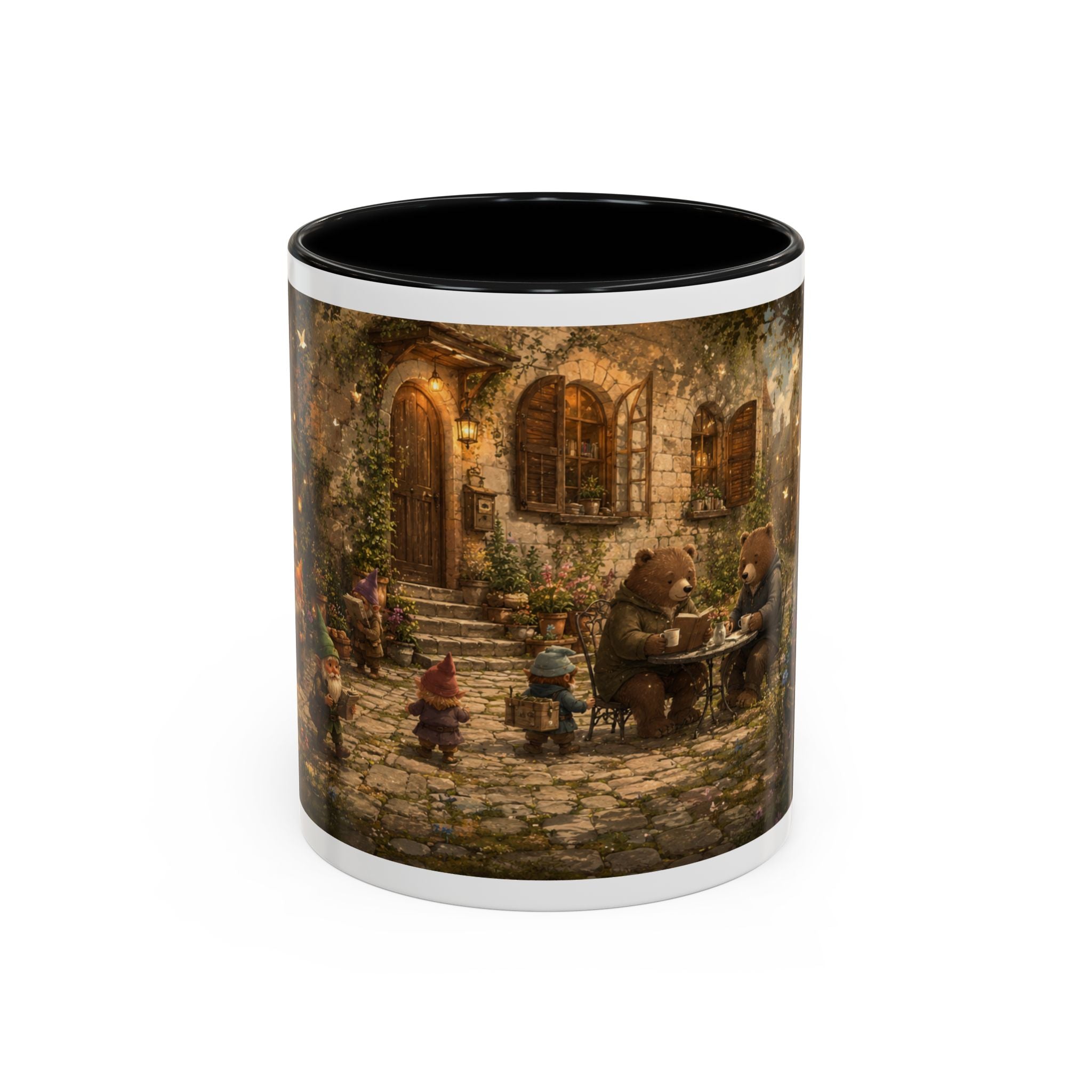 Whimsical Woodland Café Accent Coffee Mug — Cozy Fairy Tale Scene (11/15oz)