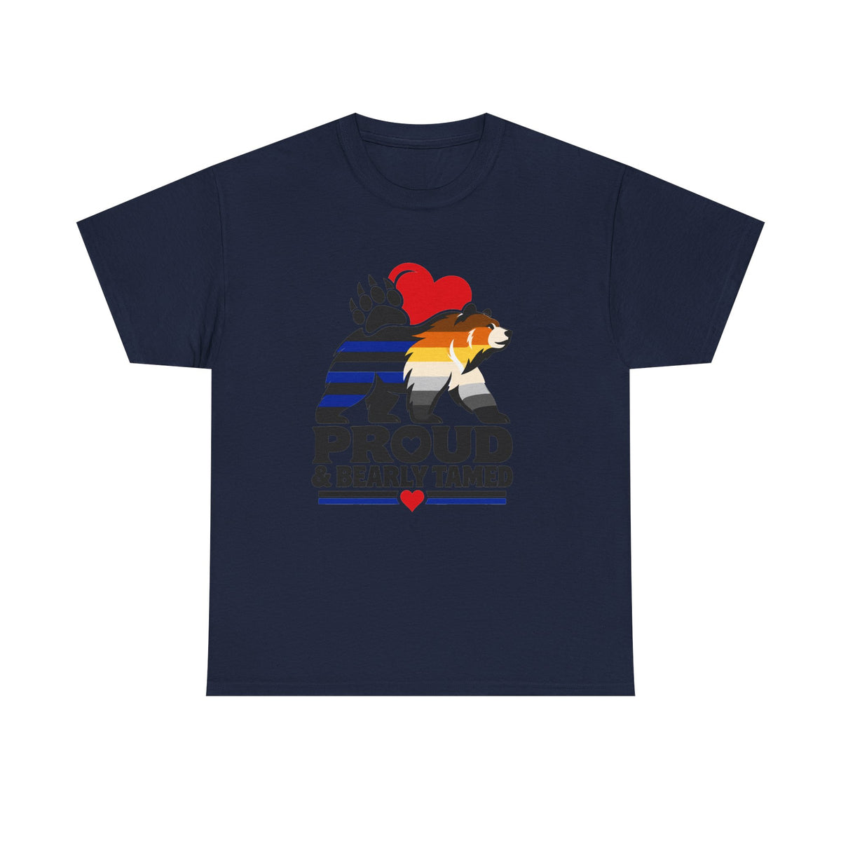 Proud & Bearly Tamed Bear T-Shirt. Men's Leather and bear pride shirt.