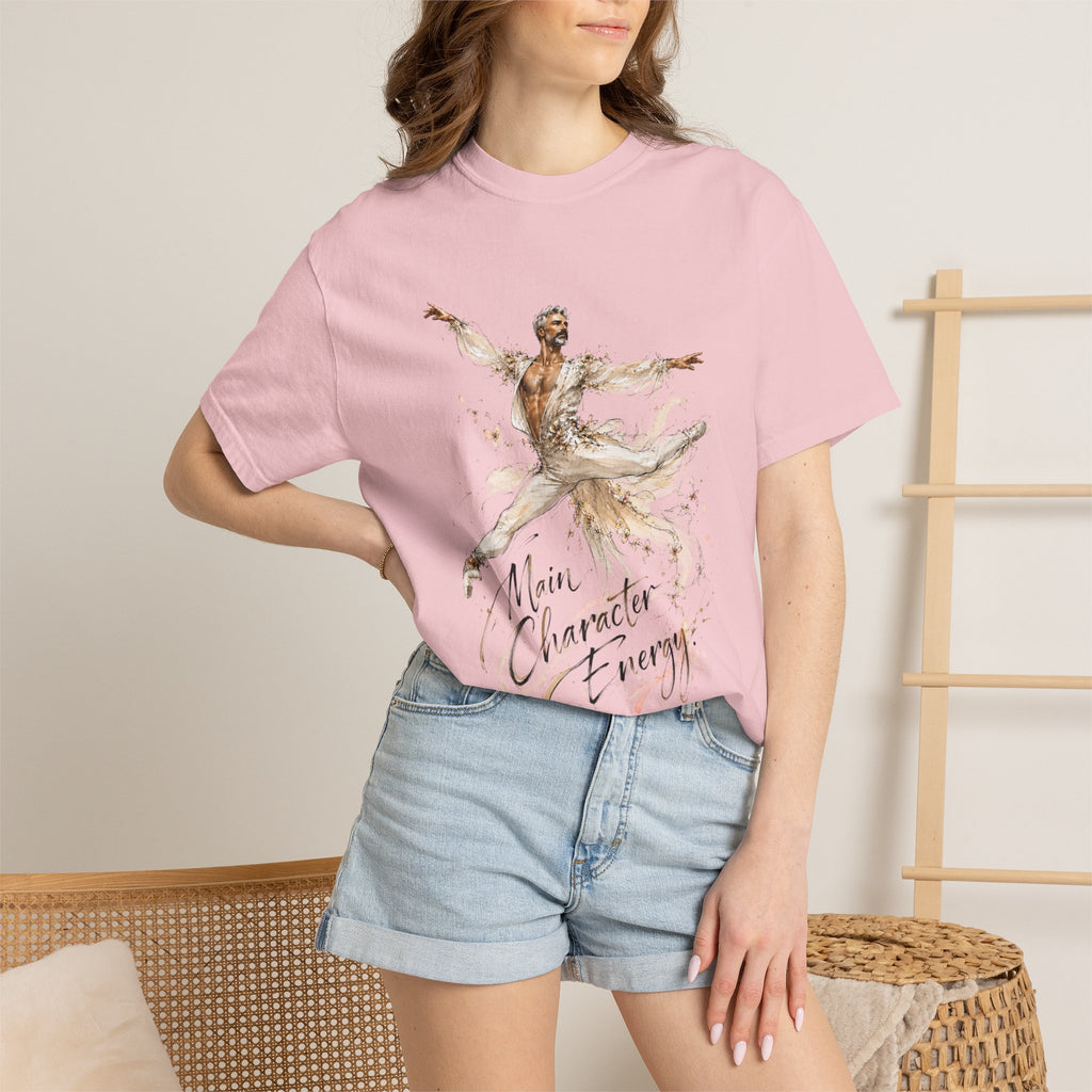 Ballet Dancer Watercolor T-Shirt — "Main Character Energy" Graphic Tee