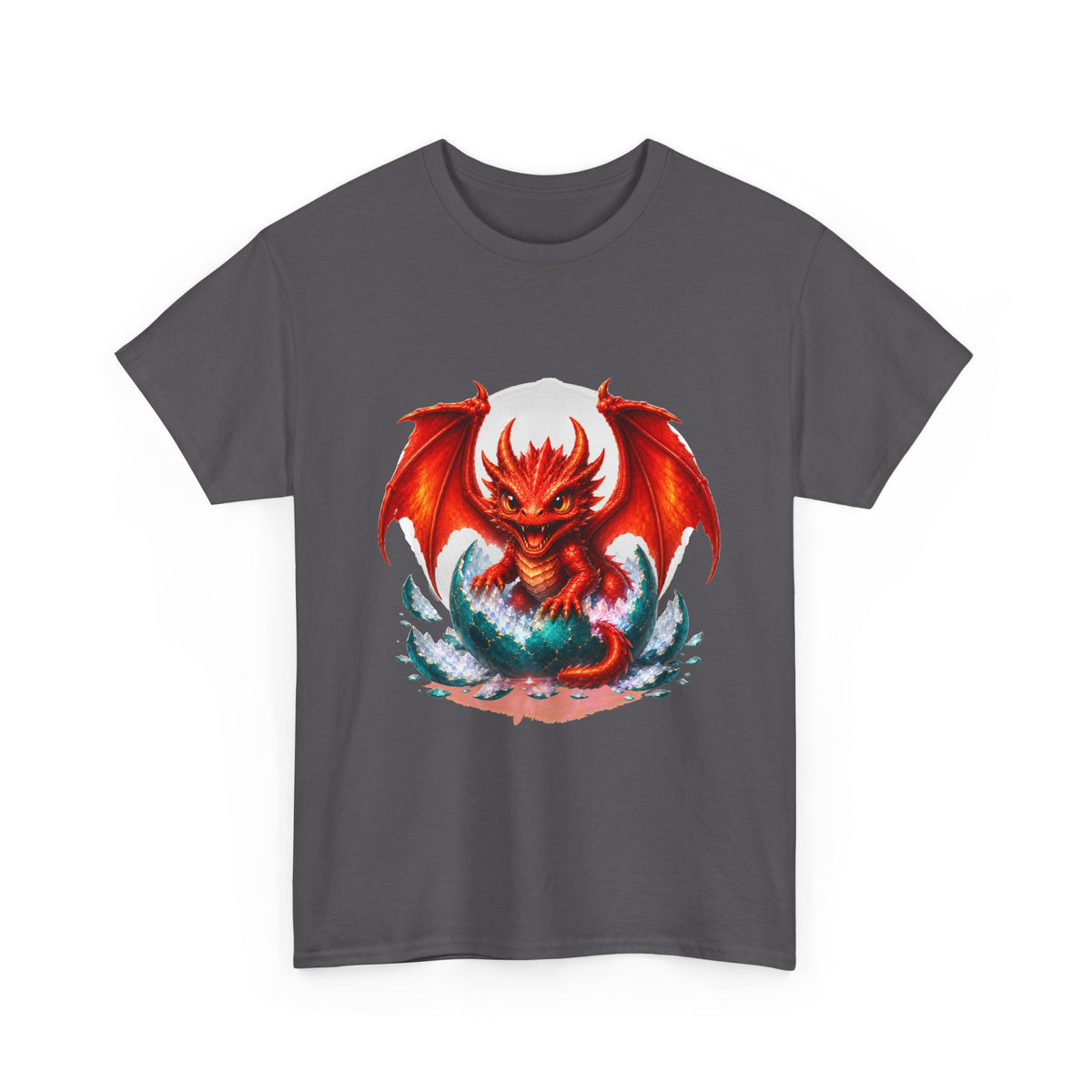 Dragon Hatchling T-Shirt — Cute Red Dragon Hatching Design