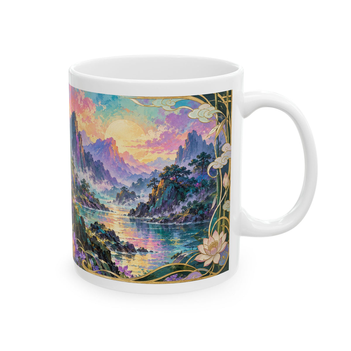 Panda Mugs – Asian-Inspired Art Nouveau Nature Collection