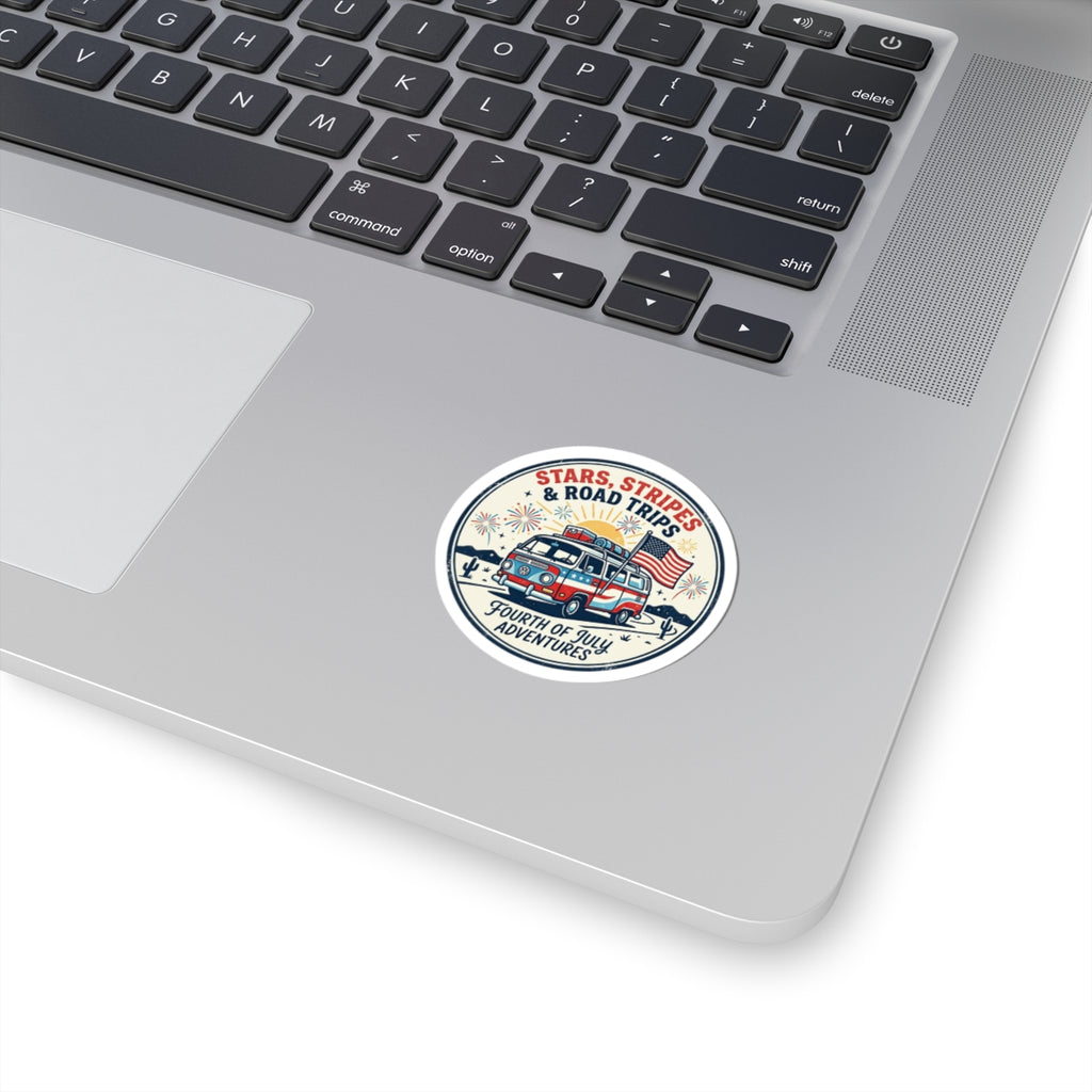 Stars, Stripes & Road Trips Kiss-Cut Stickers | vintage USA, red white blue