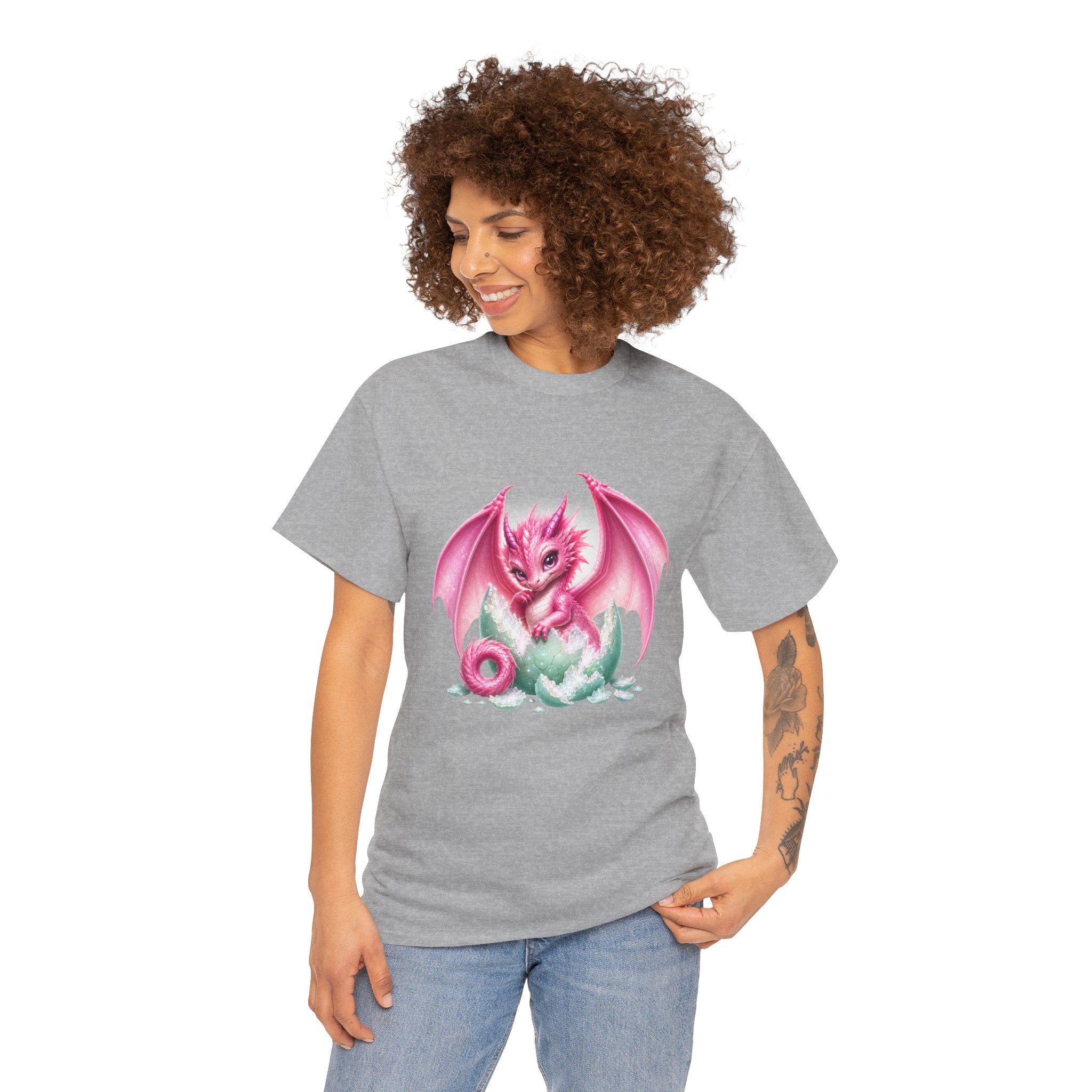 Pink Baby Dragon T-Shirt — Cute Fantasy Dragon Graphic Tee