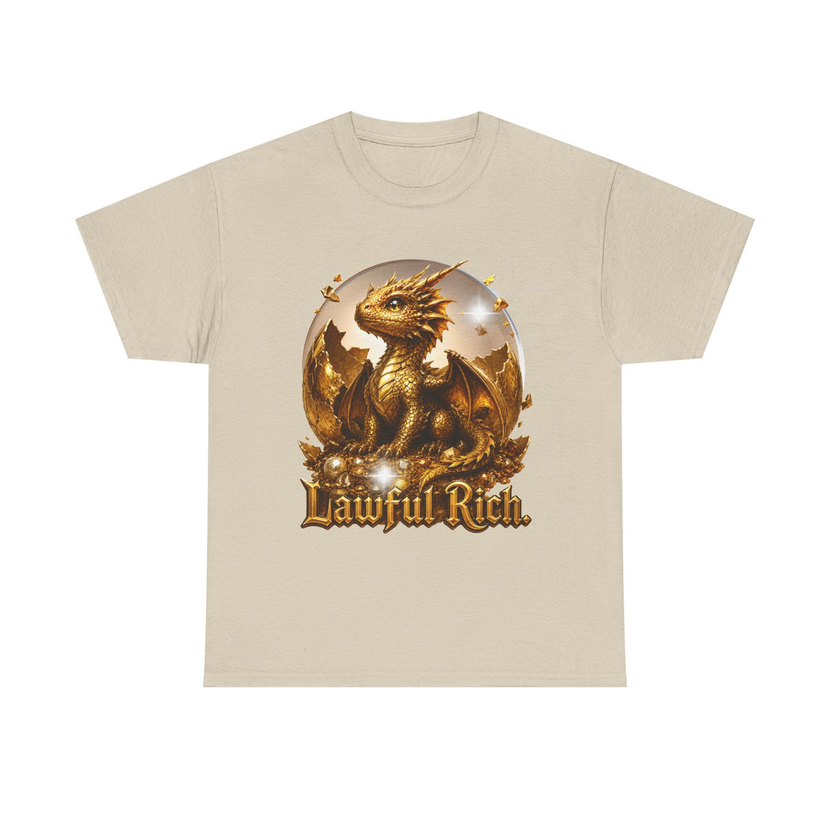 T-Shirt — "Lawful Rich" Gold Dragon Graphic Tee