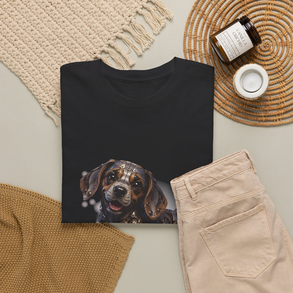 Steampunk Beagle Puppy T-Shirt — "Life is Ruff, but I'm cute." Cute Wiener Dog Tee. Beagle lovers best gift.