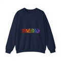 Rainbow Cat Crewneck Sweatshirt — Colorful Pride Cat Line Graphic