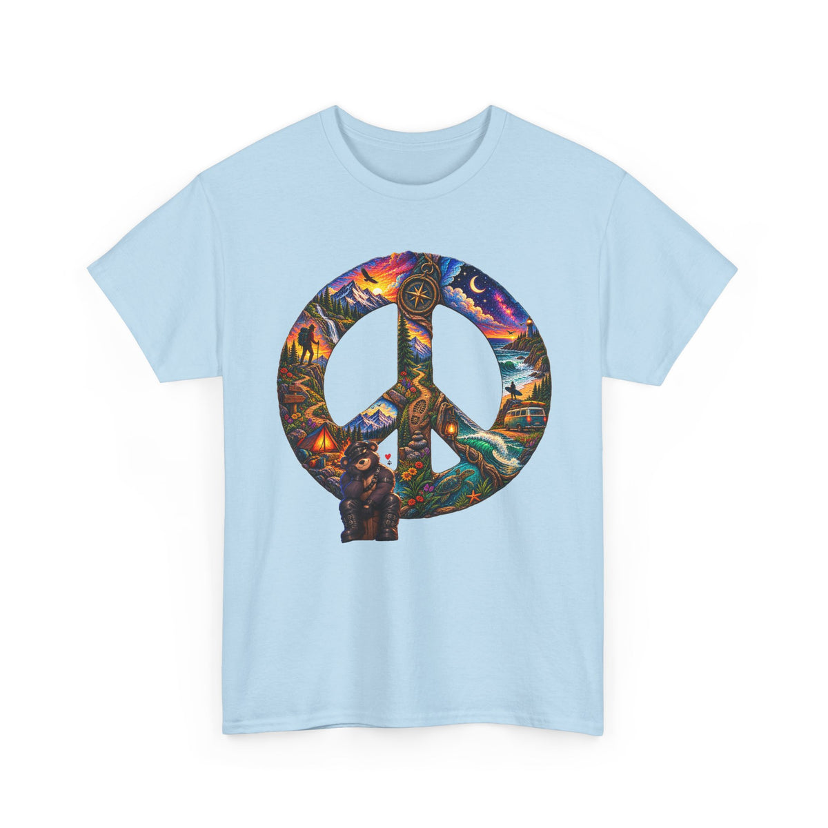 Peace Sign T‑Shirt — Psychedelic Nature Peace Symbol Tee