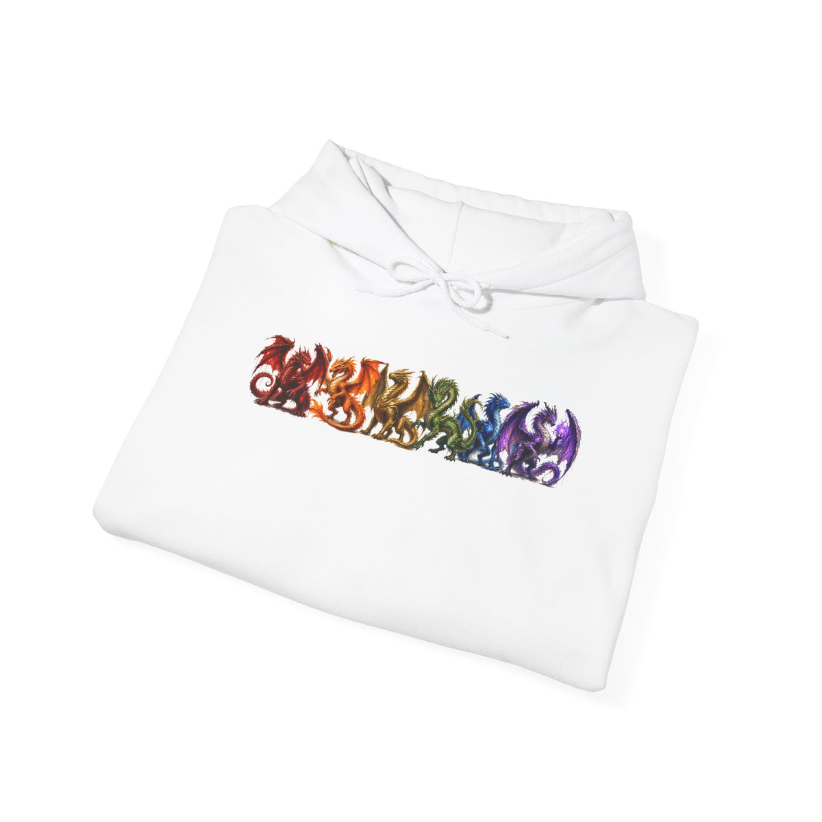 Hoodie — Rainbow Floral Foxes Graphic Pullover