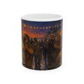 Ceramic Mug — Evening Street Festival Art Coffee Cup (11oz, 15oz)Bear Festival in the tropics