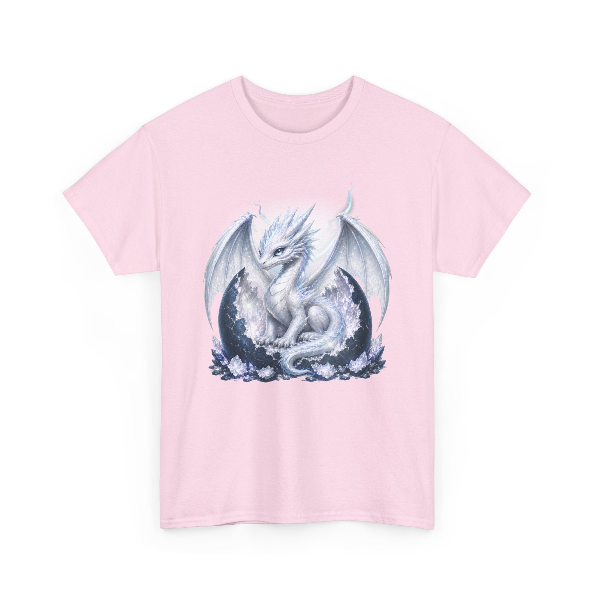 White Ice Dragon T-Shirt — Fantasy Dragon Tee for Fans & Cosplay