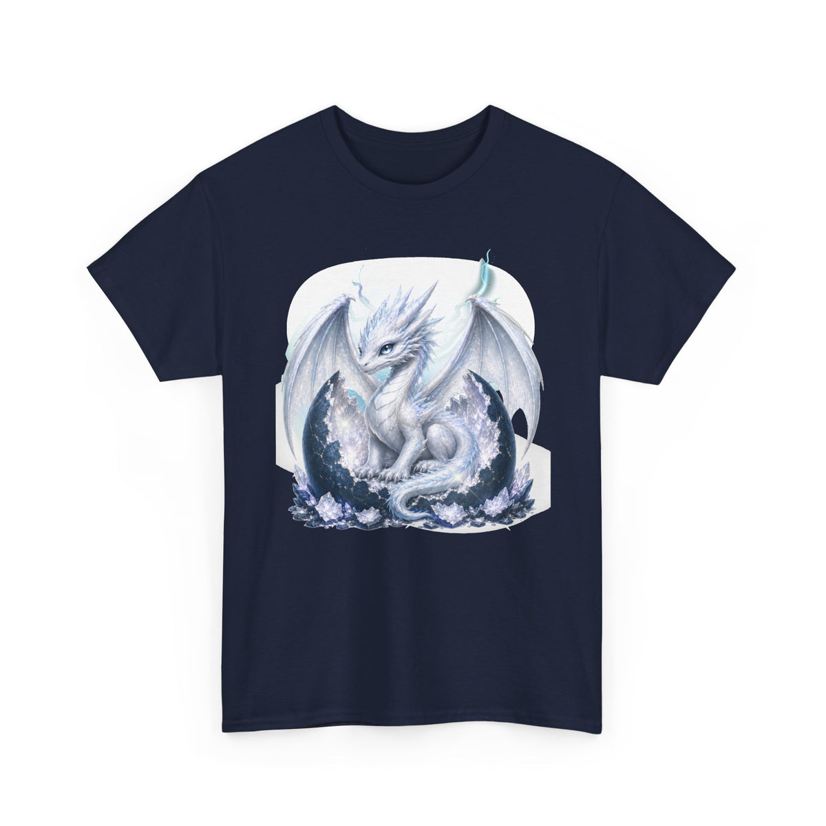 White Ice Dragon T-Shirt — Fantasy Dragon Tee for Fans & Cosplay