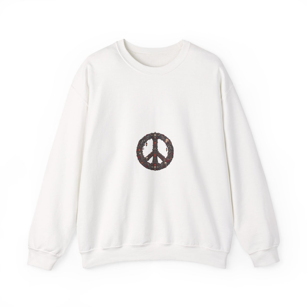 Peace Sign Crewneck Sweatshirt — Vintage Floral Peace Symbol Graphic