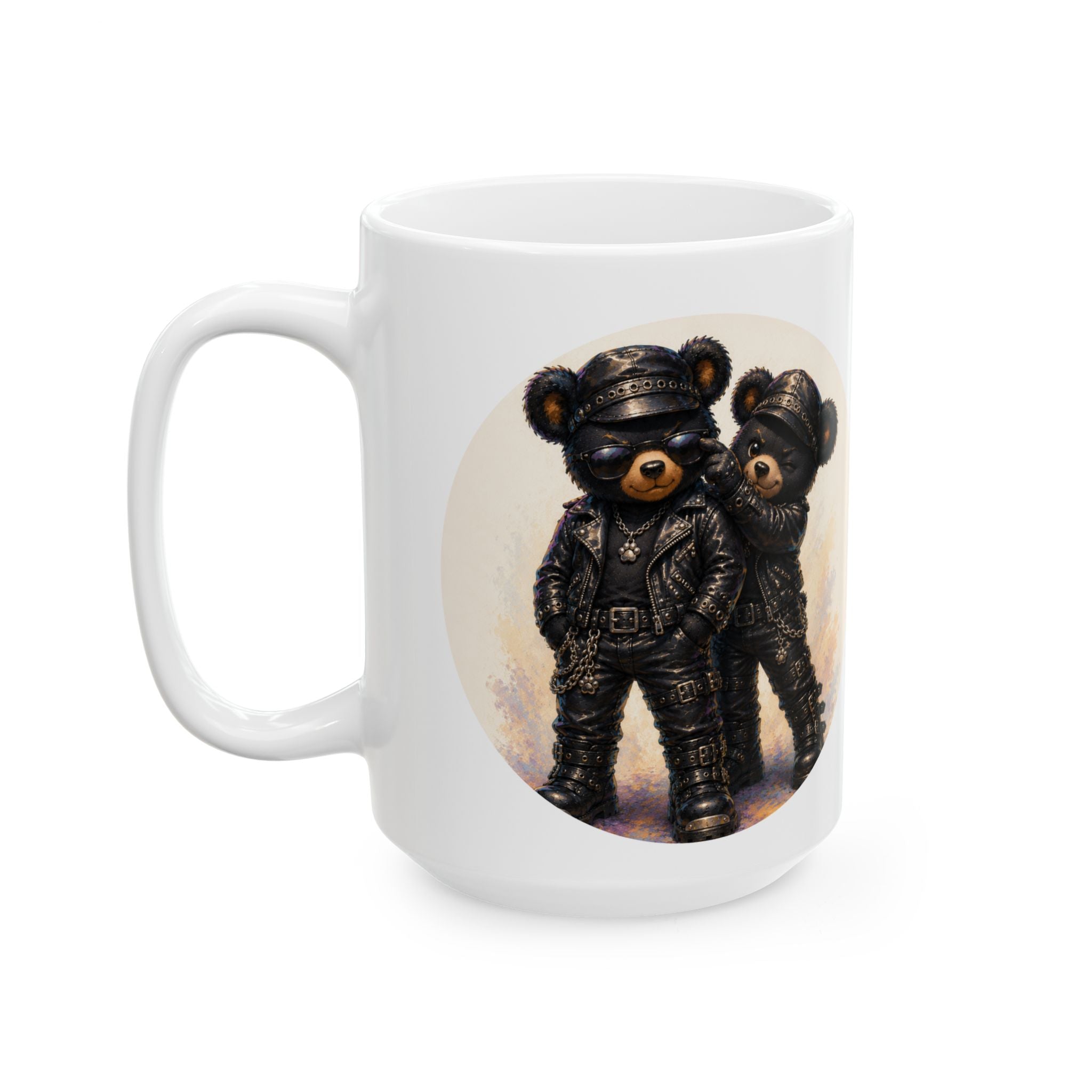 Bear Astronaut Ceramic Mug – Cute Vintage Space Teddy Coffee Cup (11oz, 15oz)