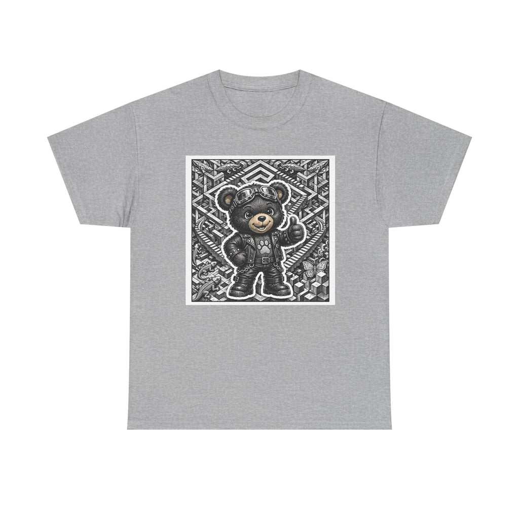 Bear Graphic T-Shirt — Streetwear Teddy Bear Design. Geometric puzzle bear shirt