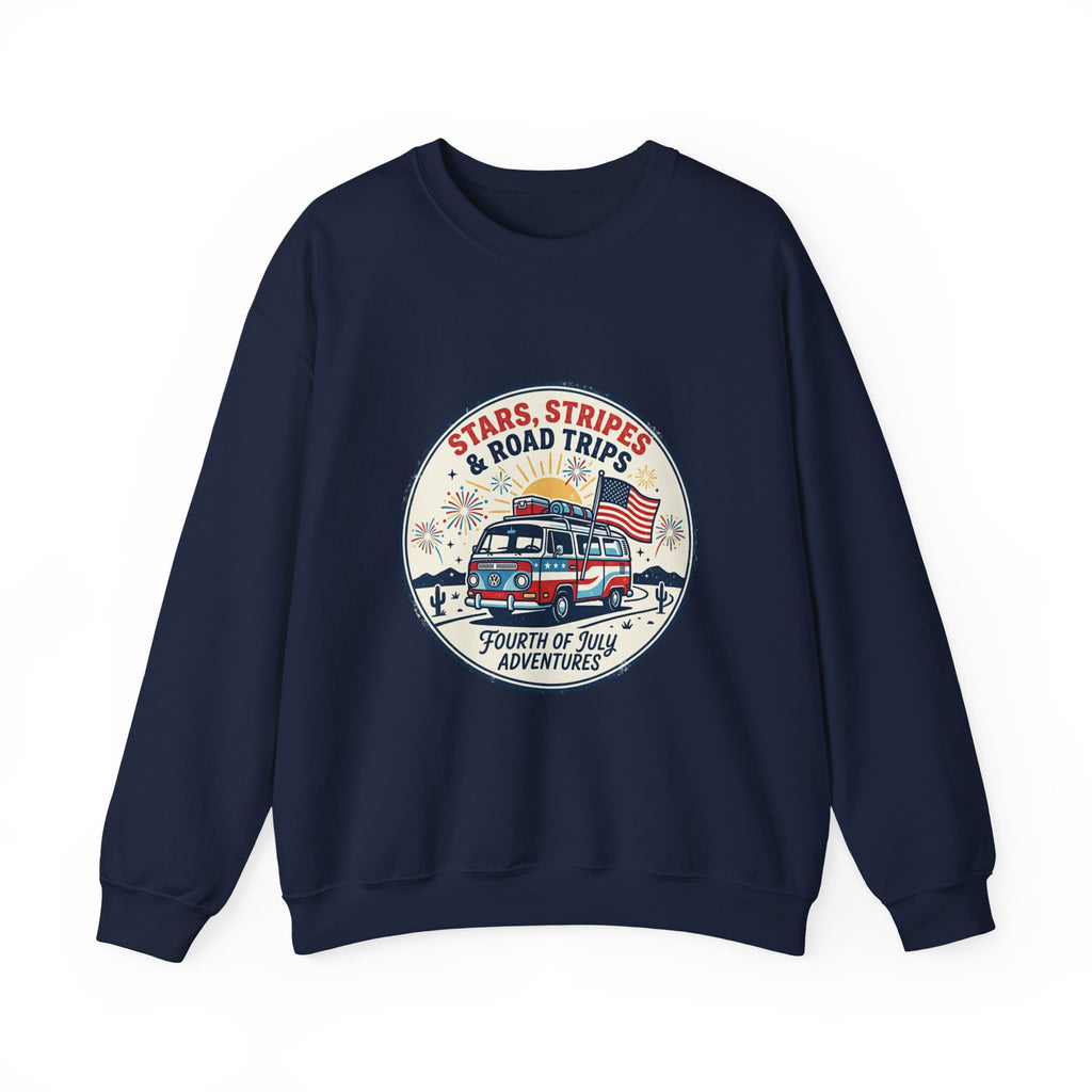Stars & Stripes Road Trips Sweatshirt | vintage USA, red white blue