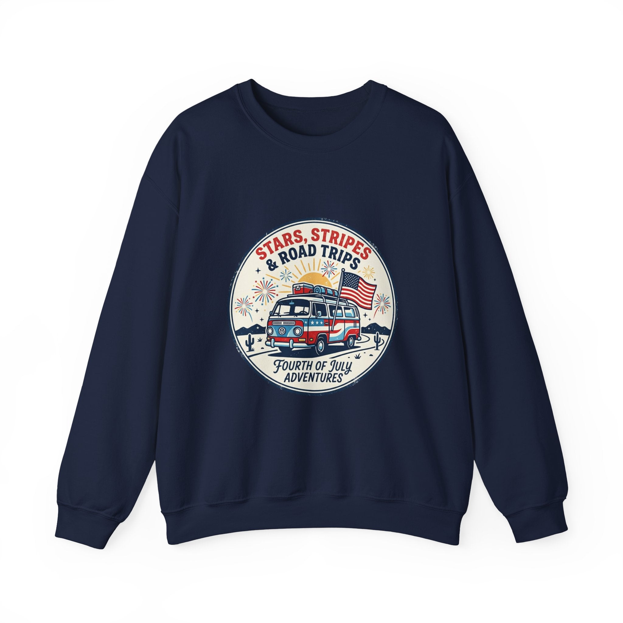 Stars & Stripes Road Trips Sweatshirt | vintage USA, red white blue