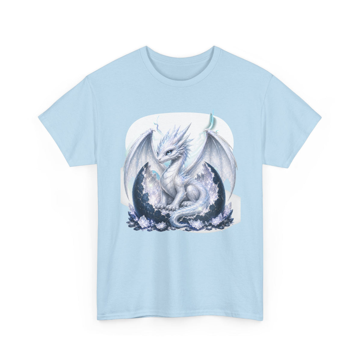 White Ice Dragon T-Shirt — Fantasy Dragon Tee for Fans & Cosplay