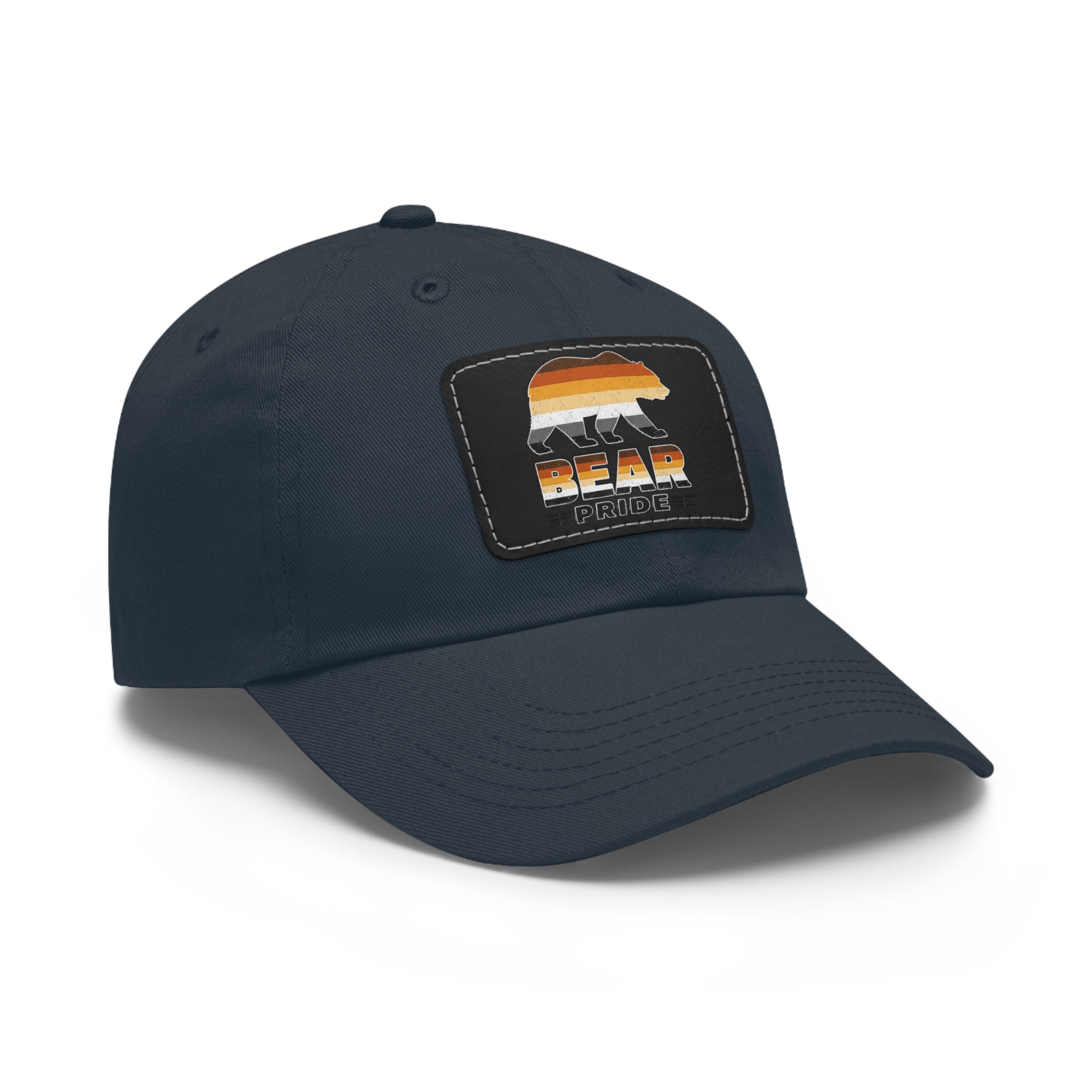 Bear Pride Dad Hat with Leather Patch — 'Bear' Pride Cap