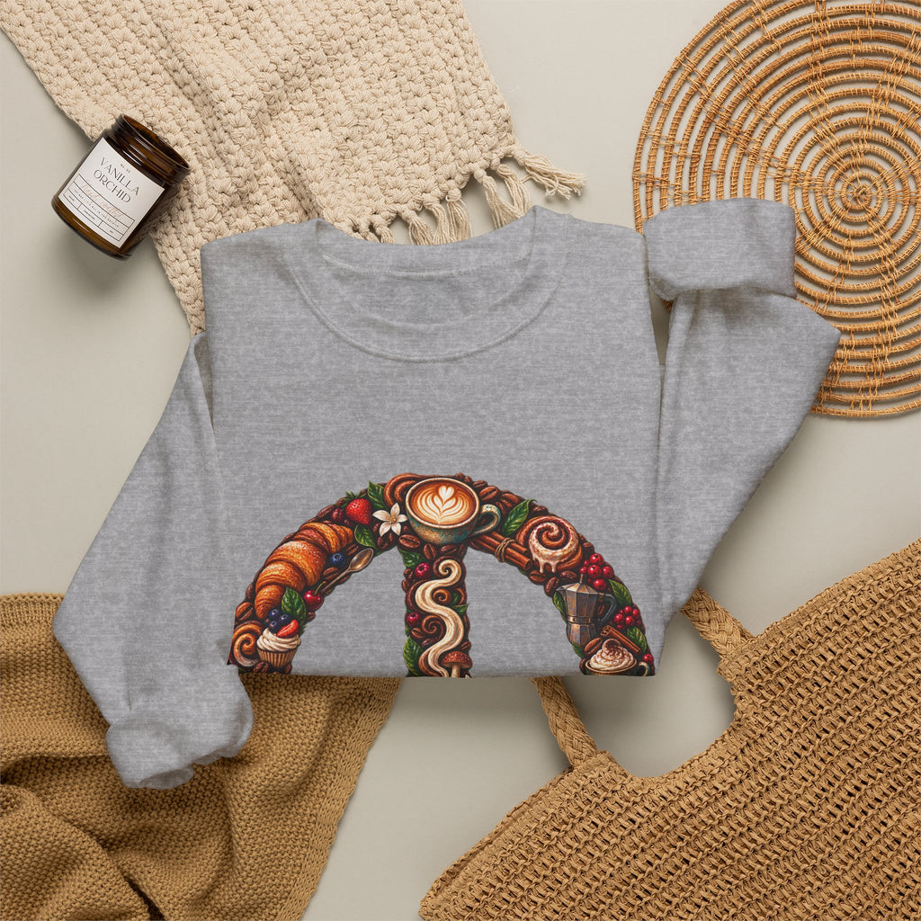 Peace Sign Floral Sweatshirt — Boho Vintage Peace Symbol Crewneck