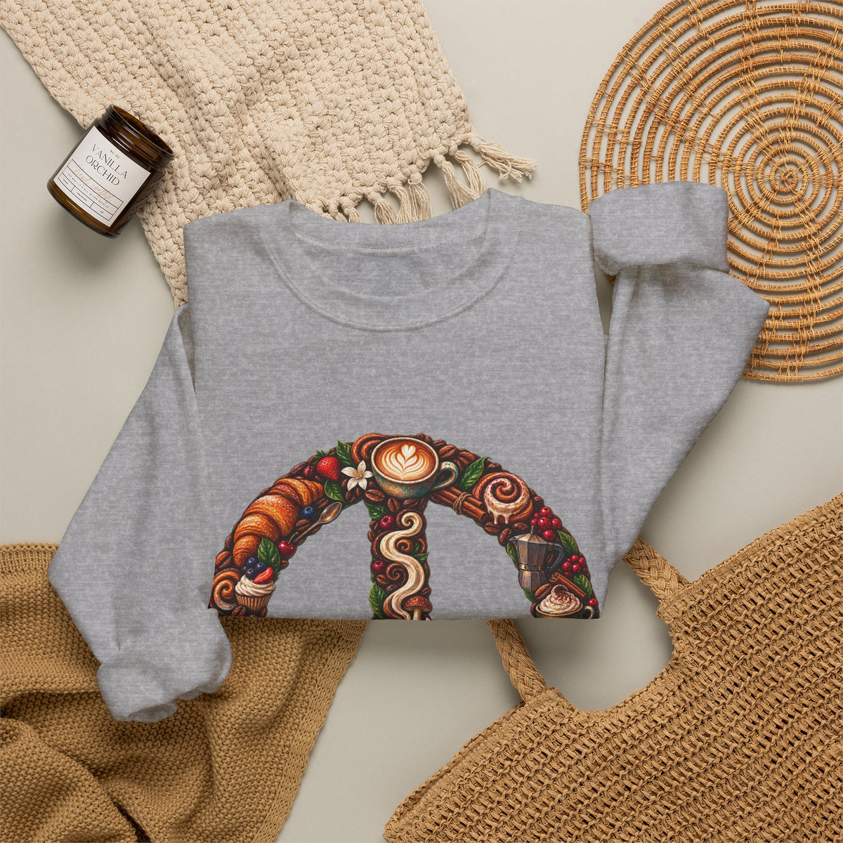 Peace Sign Floral Sweatshirt — Boho Vintage Peace Symbol Crewneck