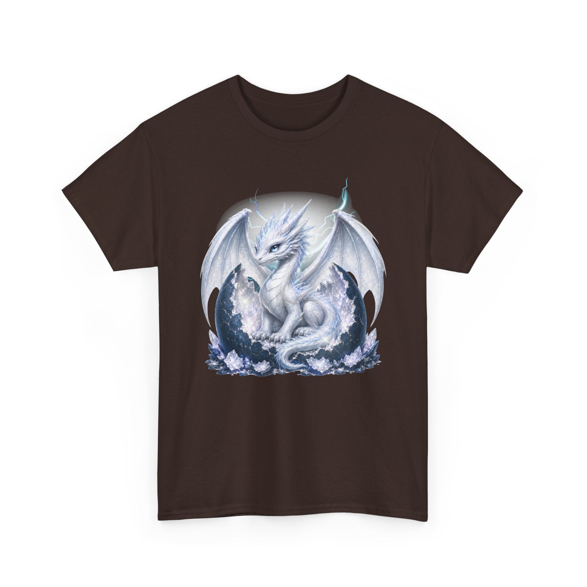 White Ice Dragon T-Shirt — Fantasy Dragon Tee for Fans & Cosplay
