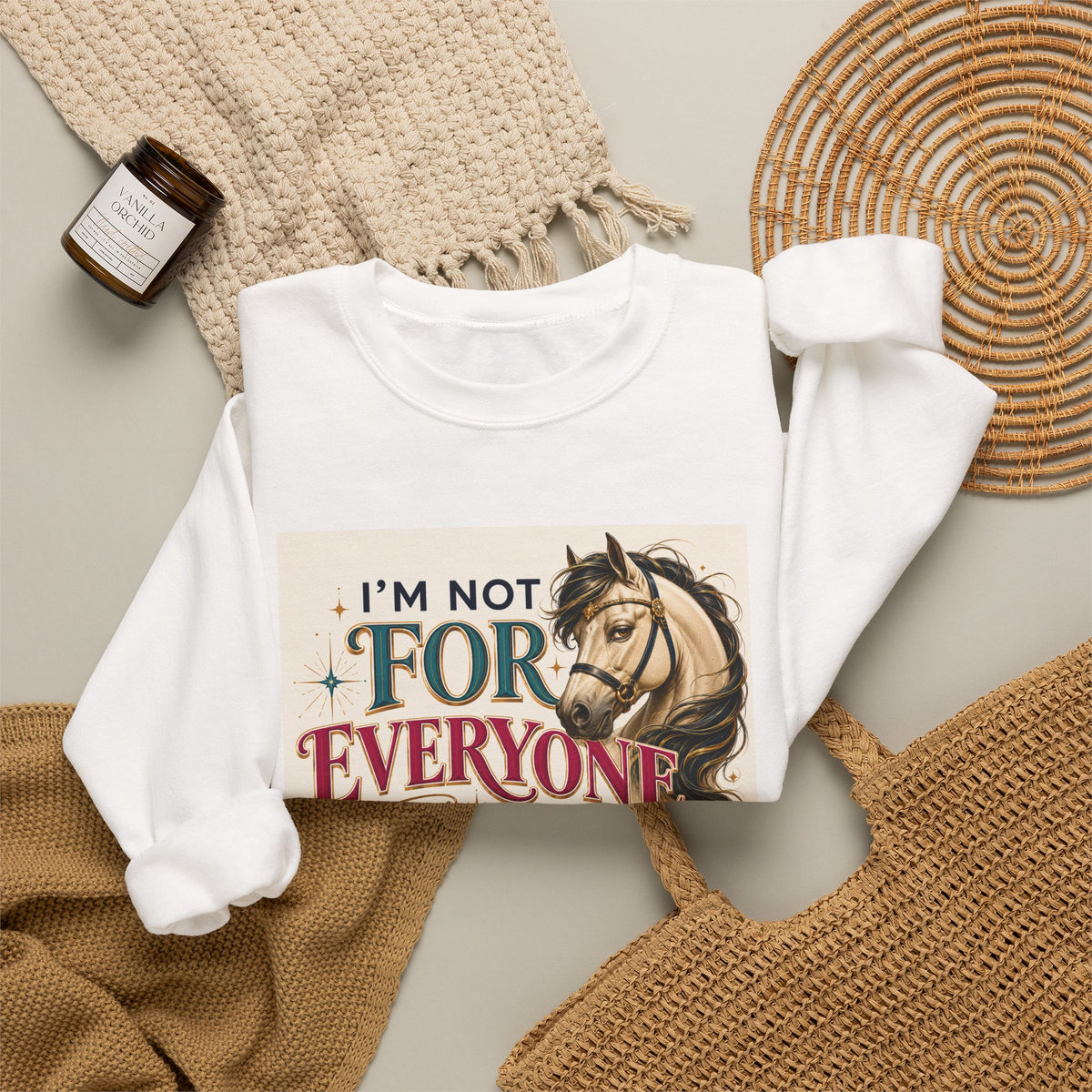 Horse Lover Sweatshirt - "I'm Not For Everyone, That's The Appeal" Graphic Crewneck