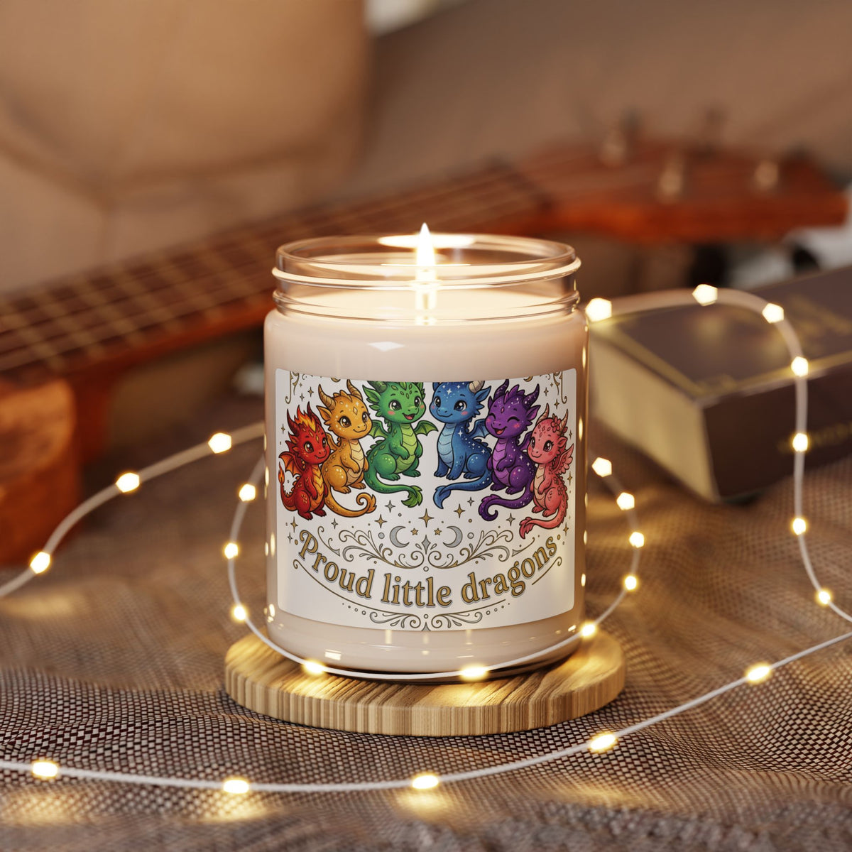 Soy Candle — "Proud Little Dragons" Scented Jar (9oz)