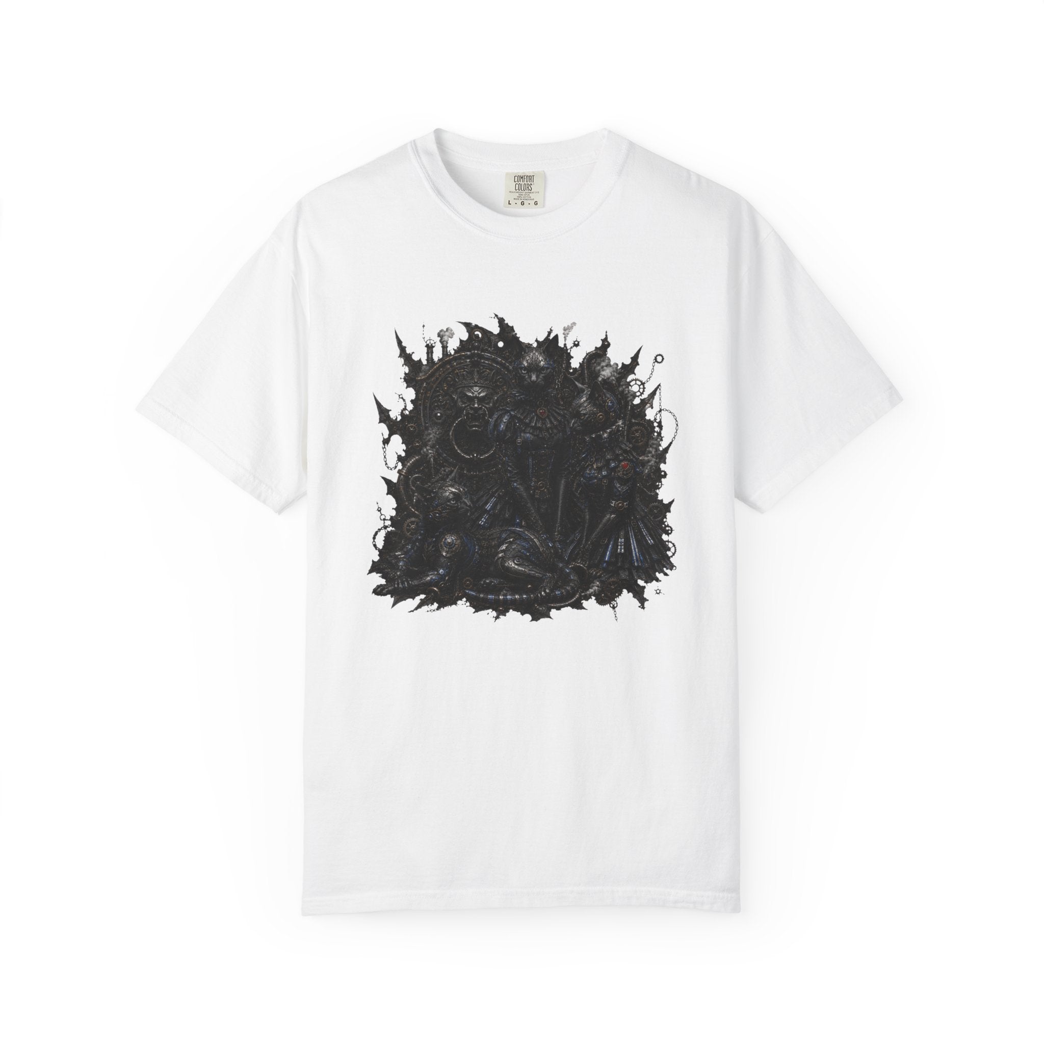 Floral Noir Graphic T-Shirt. Temple Cats. Cat people shirt. IYKYK shirt. Black cats. Steampunk cats shirt. Gothis Cats t-shirt.