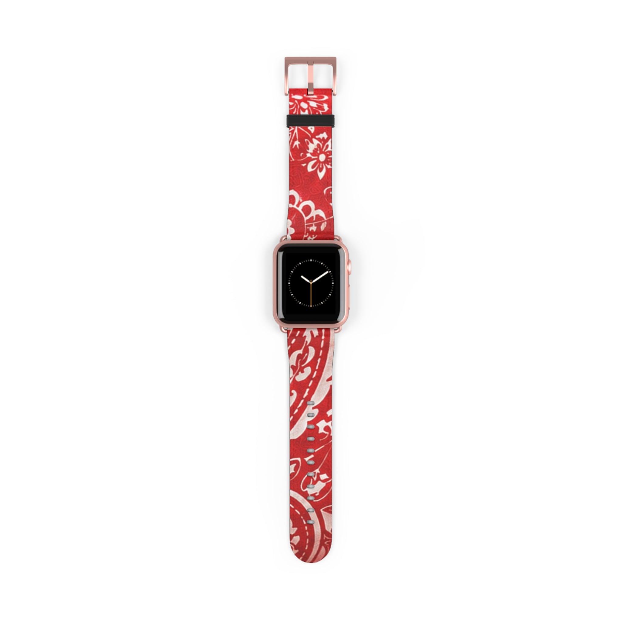 Red Bandana Pattern Watch Band — Hanky Code Style