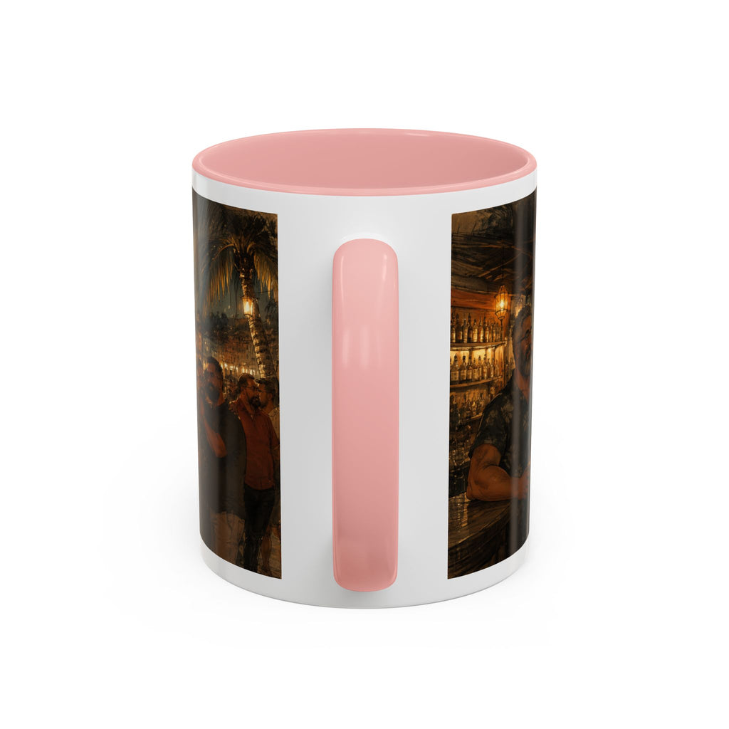 Tropical Night Market Coffee Mug — Moonlit Street Scene Accent Mug (11/15oz) This is a Bear community Bear event coffee Mug.