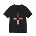 Cross of Pride T‑Shirt — LGBTQ+ Flag Collage Tee