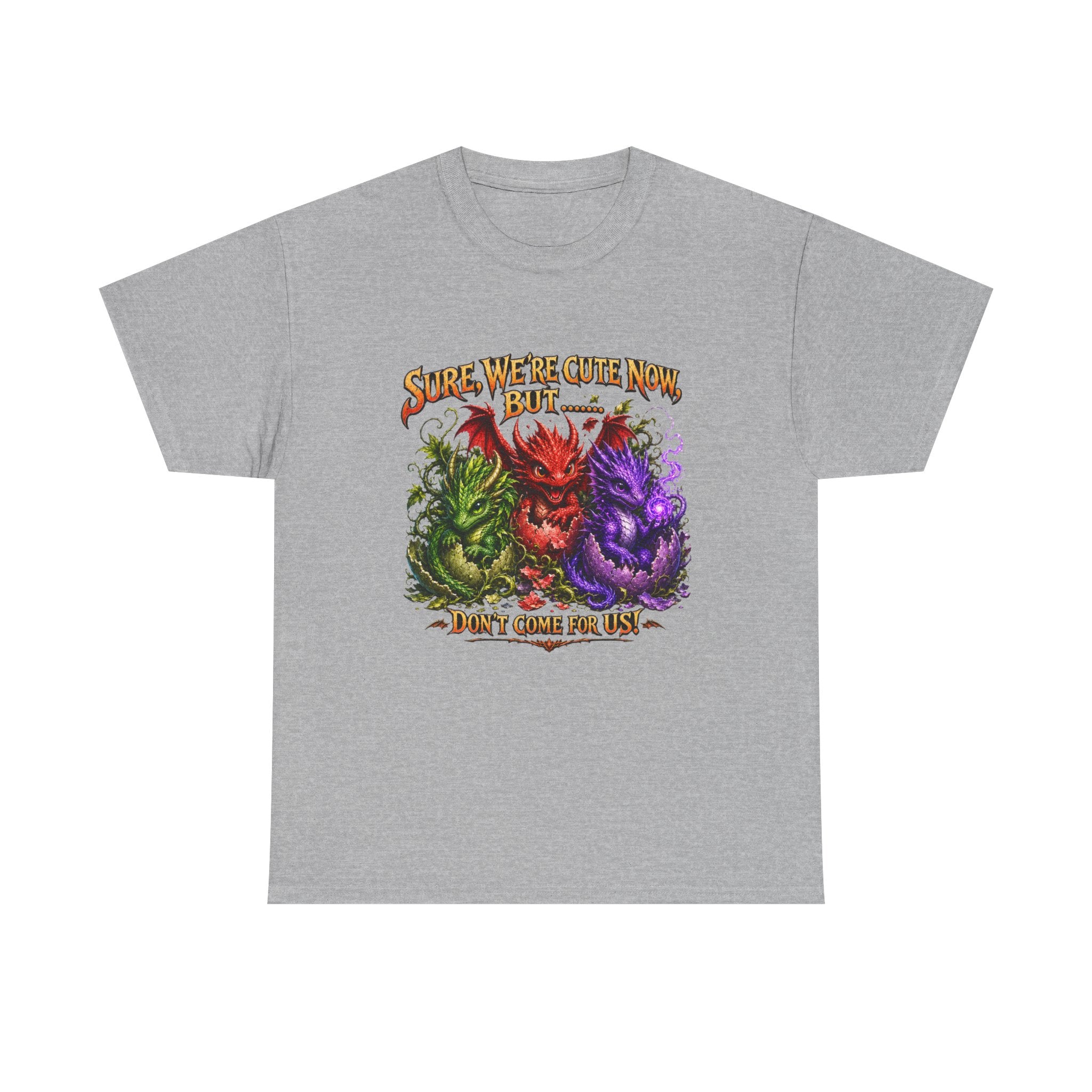 Cute Monster Trio T-Shirt – "Sure We’re Cute Now… Don’t Come For Us" Graphic Tee