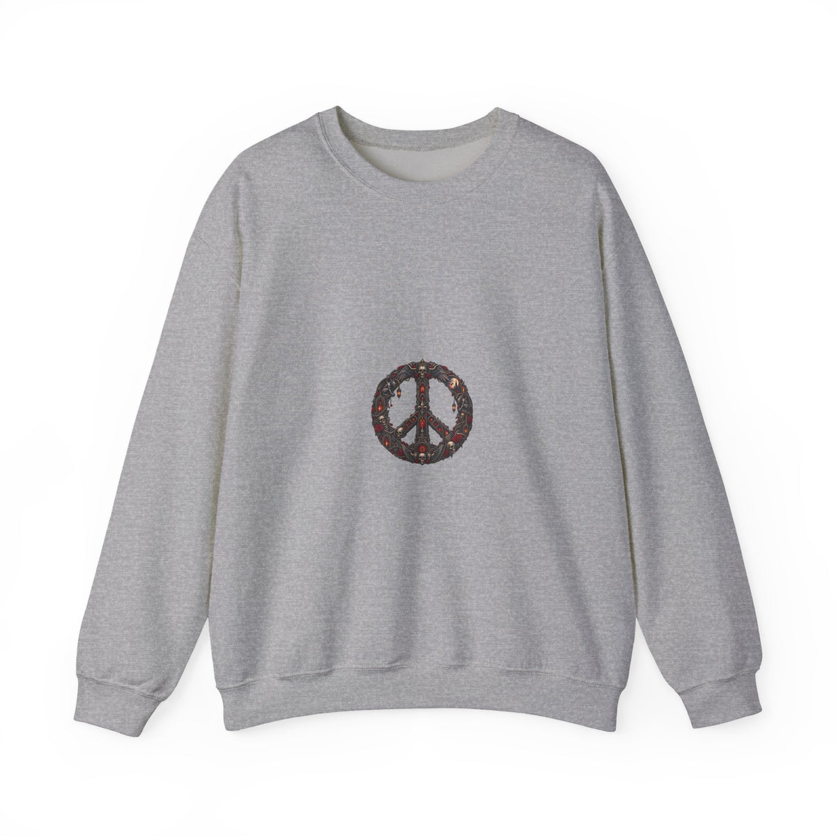 Peace Sign Crewneck Sweatshirt — Vintage Floral Peace Symbol Graphic