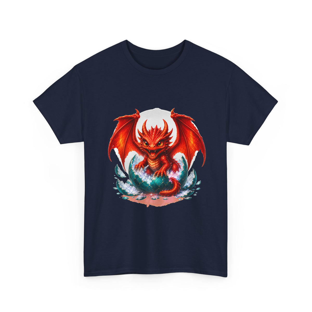 Dragon Hatchling T-Shirt — Cute Red Dragon Hatching Design