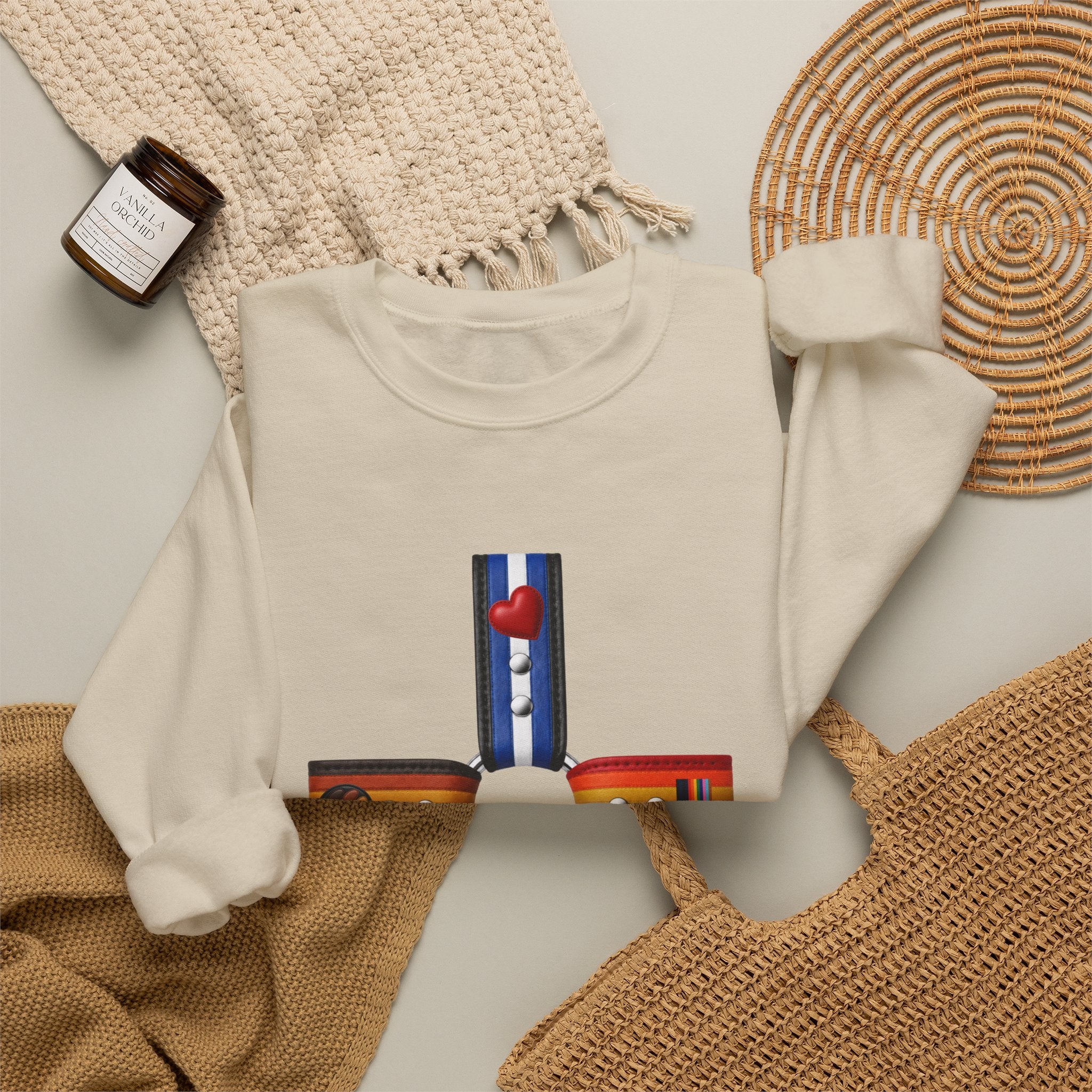 Plus Sign Pride Sweatshirt — LGBTQ+ Flags Graphic Crewneck