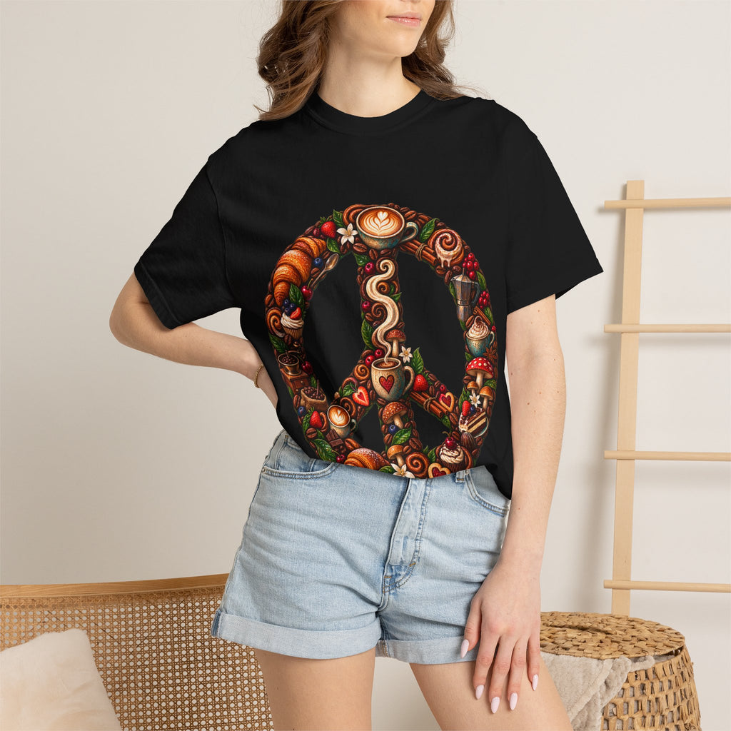 Peace Sign Autumn T‑Shirt — Harvest & Pumpkin Spice Graphic Tee