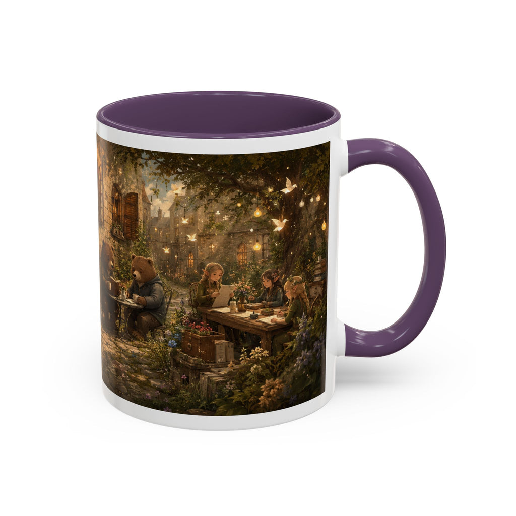 Whimsical Woodland Café Accent Coffee Mug — Cozy Fairy Tale Scene (11/15oz)