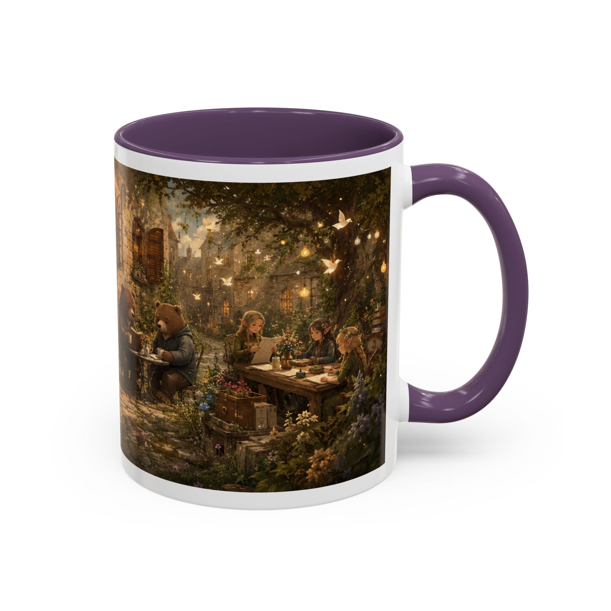 Whimsical Woodland Café Accent Coffee Mug — Cozy Fairy Tale Scene (11/15oz)