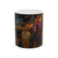 Street Nightlife Ceramic Mug — Cozy Tropical Bear Bar Scene Coffee Cup (11oz/15oz)Bear Coffee Mug